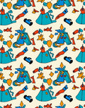 Abstract Turquoise Orange Geometric Shapes Rug