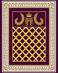 Regal Gold Monogram Diamond Border Rug