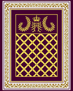 Regal Gold Monogram Diamond Border Rug