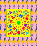 Vibrant Alphabet Circus Border Rug