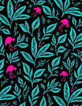 Vibrant Pink Flamingo Tropical Foliage Rug