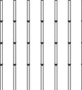 Modern Black Bamboo Column Rug
