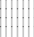 Modern Black Bamboo Column Rug