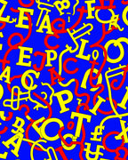 Bold Alphabet Playful Collage Rug