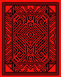 Bold Red Circuit Board Rug