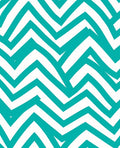 Teal Abstract Chevron Ribbon Rug