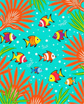 Vibrant Tropical Fish Coral Reef Rug