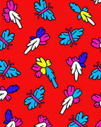 Vibrant Butterflies and Flowers Garden Rug