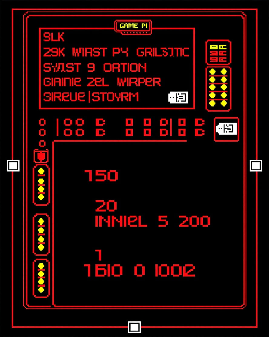 Retro Arcade Red Screen Graphic Rug
