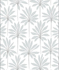 Light Gray Palm Frond Overlay Rug