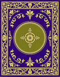 Royal Blue Gold Floral Medallion Rug