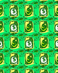 Green Dollar Sign Monetary Icons Rug
