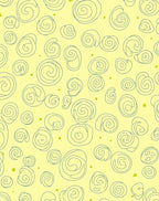 Soft Yellow Swirl Doodle Rug