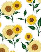 Golden Yellow Sunflower Garden Blooms Rug