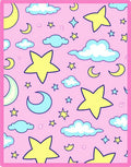 Pink Sky Stars Moon Clouds Rug