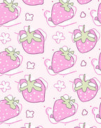 Pink Strawberry Blossom Cluster Rug