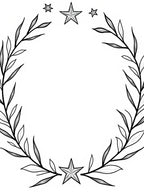 Black Star Laurel Wreath Rug