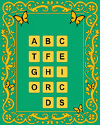 Emerald Green Yellow Butterfly Garden Rug