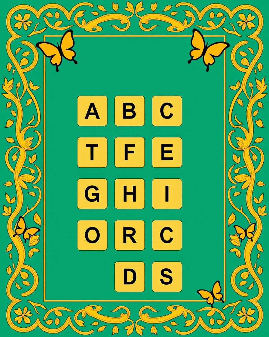 Emerald Green Yellow Butterfly Garden Rug