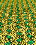 Vibrant Yellow Green Branching Vines Rug