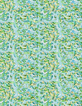 Whimsical Green Blue Abstract Collage Rug