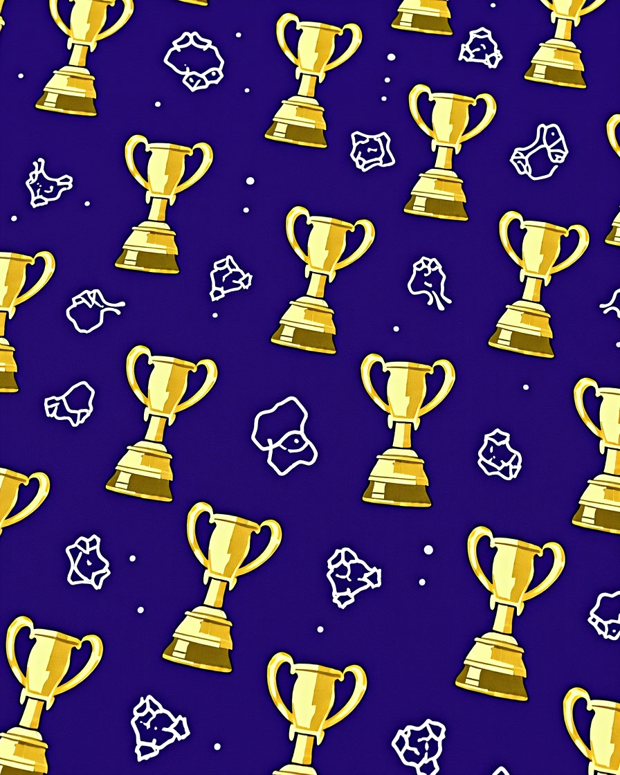 Golden Trophy Celebration Scatter Rug