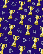 Golden Trophy Celebration Scatter Rug
