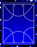 Deep Blue Geometric Court Rug