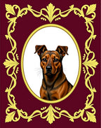 Regal Burgundy And Gold Portrait Rug