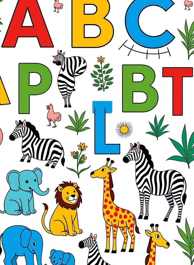 Alphabet Animal Safari Adventure Rug