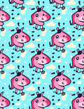 Whimsical Pink Pony Sky Clouds Rug