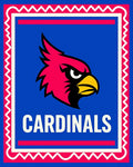 Bold Red Cardinal Emblem Rug