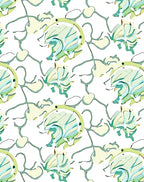 Pastel Green Abstract Swirls Rug