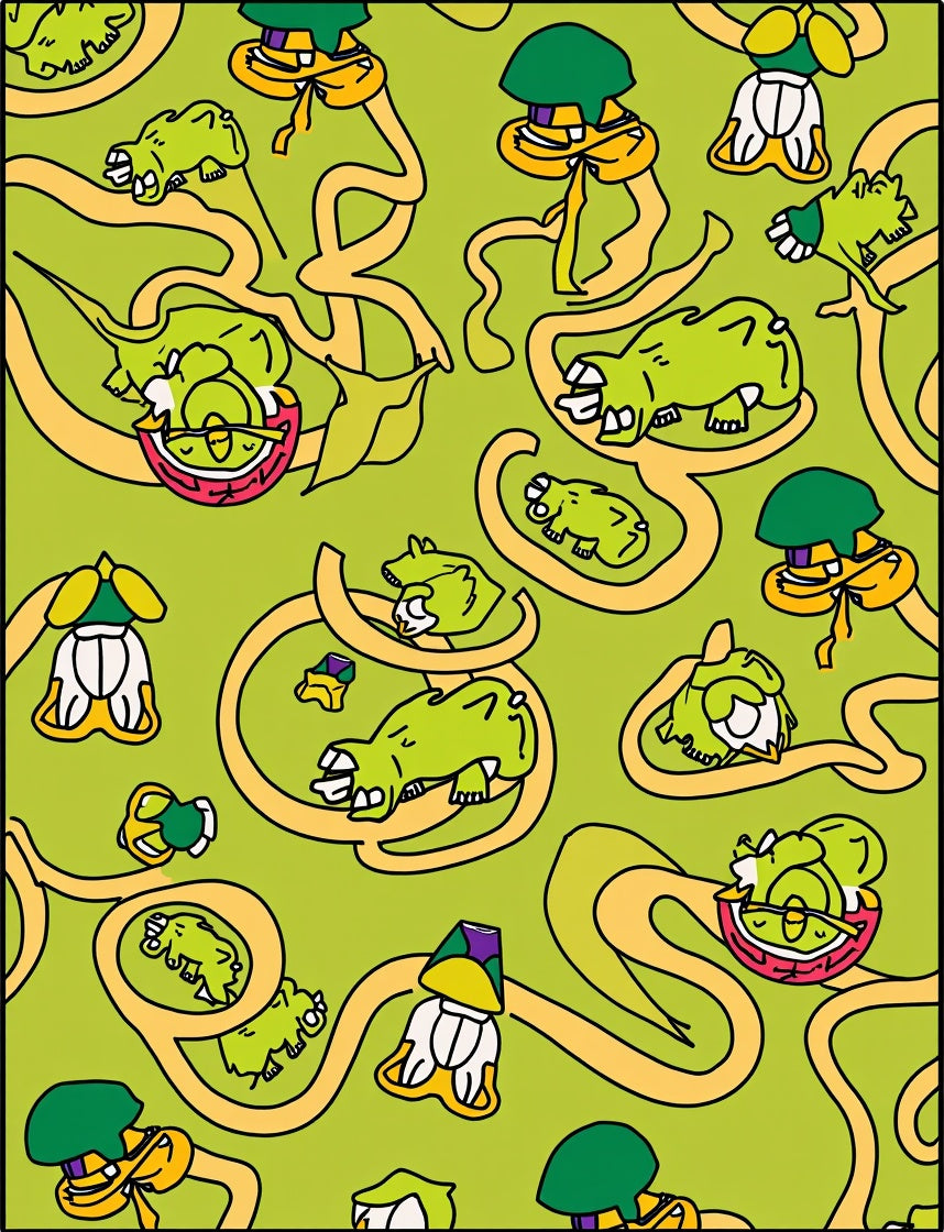 Whimsical Green Frog And Vine Rug