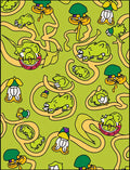Whimsical Green Frog And Vine Rug