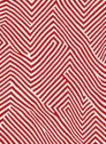 Bold Red White Zigzag Maze Rug
