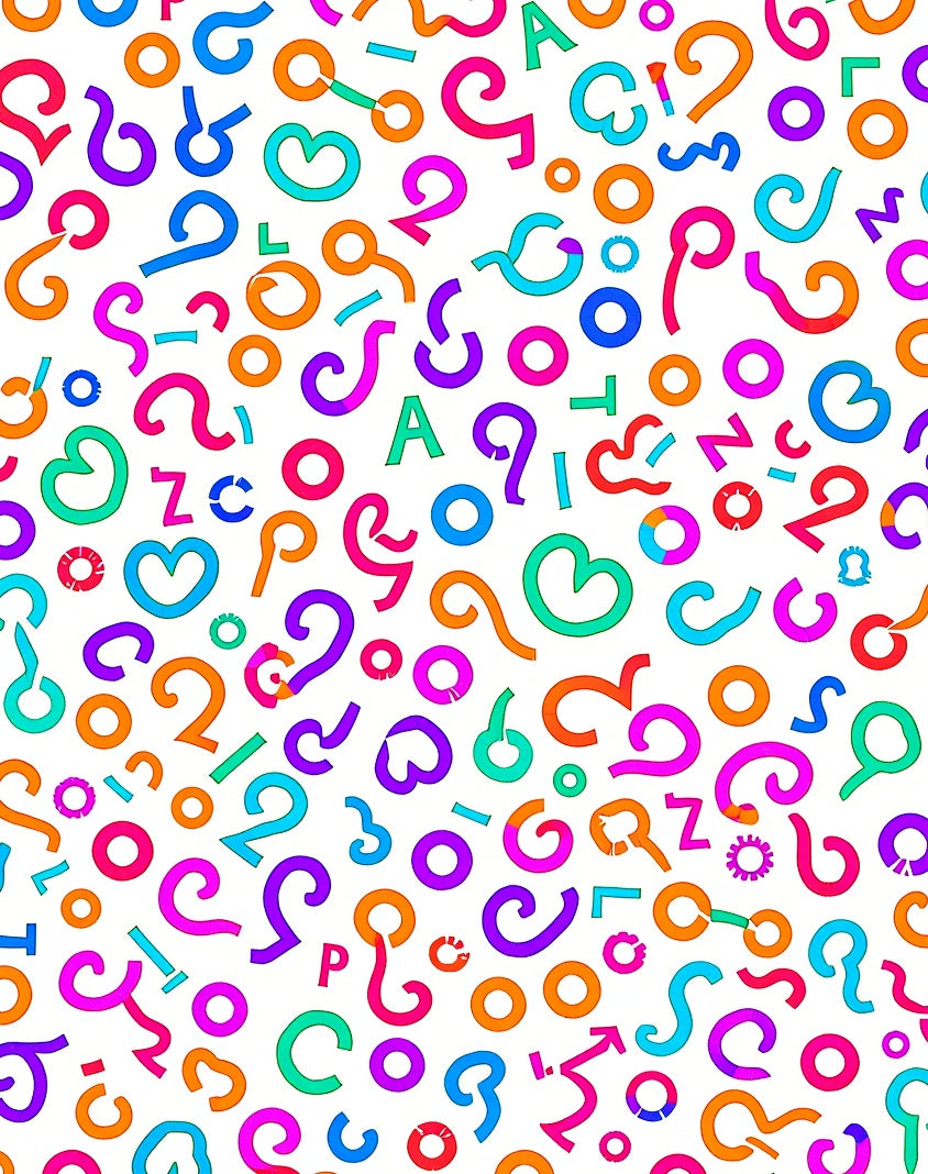 Bright Colorful Playful Alphabet Circles Rug