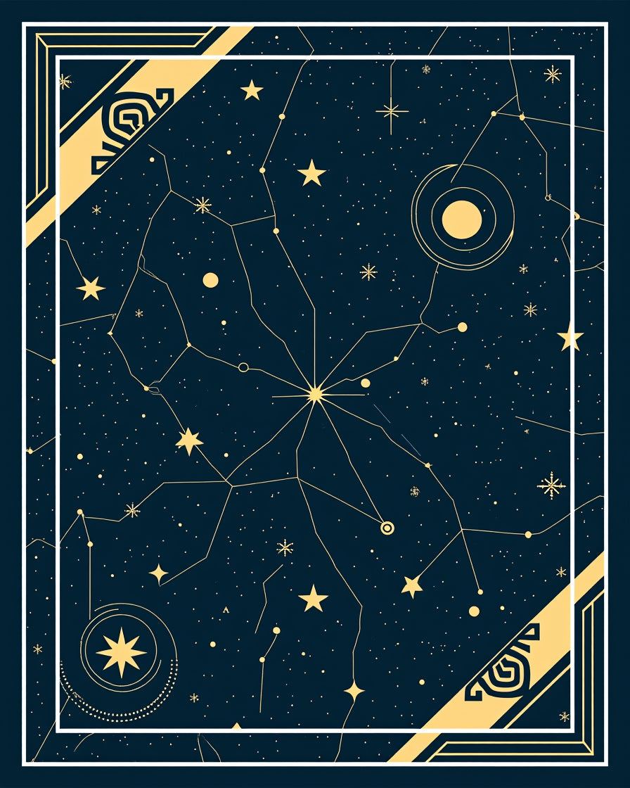Deep Space Celestial Star Map Rug