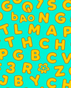 Golden Alphabet Kids Fun Rug