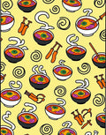 Whimsical Ramen Bowl Swirl Rug