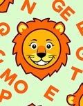 Orange Lion Alphabet Whimsy Rug