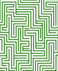 Green Labyrinth Geometric Art Rug