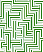 Green Labyrinth Geometric Art Rug