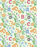 Playful Alphabet Garden Collage Rug