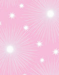 Pink Sparkle Burst Sunburst Rug