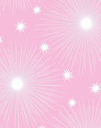 Pink Sparkle Burst Sunburst Rug