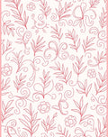 Coral Vines and Flowers Rug