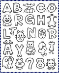 Whimsical Alphabet Creatures and Numbers Rug