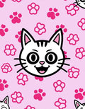 Pink Kitty Paw Cute Cartoon Rug