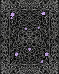 Elegant Violet Floral Vine Medallion Rug